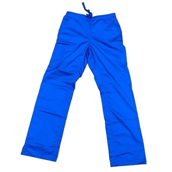 All Uniform Wear Womens Blue Low Rise Straight Leg Drawstring Pants Medium - Picture 1 of 10